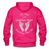 Dad Guardian Angel Gildan Heavy Blend Adult Hoodie (CK1359) - fuchsia