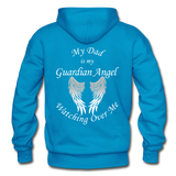 Dad Guardian Angel Gildan Heavy Blend Adult Hoodie (CK1359) - turquoise