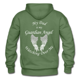 Dad Guardian Angel Gildan Heavy Blend Adult Hoodie (CK1359) - military green