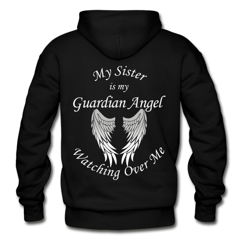 Sister Guardian Angel Gildan Heavy Blend Adult Hoodie - black