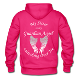 Sister Guardian Angel Gildan Heavy Blend Adult Hoodie - fuchsia