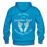 Sister Guardian Angel Gildan Heavy Blend Adult Hoodie - turquoise
