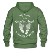 Sister Guardian Angel Gildan Heavy Blend Adult Hoodie - military green