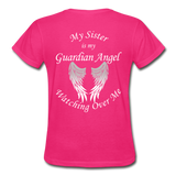 Sister Guardian Angel Gildan Ultra Cotton Ladies T-Shirt - fuchsia