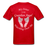 Sister Guardian Angel Gildan Ultra Cotton Adult T-Shirt (CK1360) - red