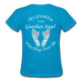 GrandSon Guardian Angel Gildan Ultra Cotton Ladies T-Shirt (CK1361) - turquoise