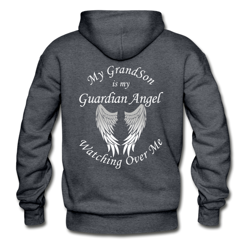 GrandSon Guardian Angel Gildan Heavy Blend Adult Hoodie (CK1362) - charcoal gray