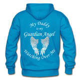 Daddy Guardian Angel Gildan Heavy Blend Adult Hoodie (CK1364) - turquoise
