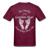 Daddy Guardian Angel Gildan Ultra Cotton Adult T-Shirt (CK1363) - burgundy