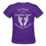 Daddy Guardian Angel Gildan Ultra Cotton Ladies T-Shirt (Ck1363) - purple