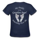 Daddy Guardian Angel Gildan Ultra Cotton Ladies T-Shirt (Ck1363) - navy