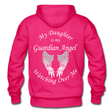 Daughter Guardian Angel Gildan Heavy Blend Adult Hoodie (CK1367) - fuchsia