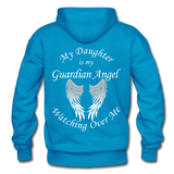 Daughter Guardian Angel Gildan Heavy Blend Adult Hoodie (CK1367) - turquoise