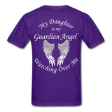 Daughter Guardian Angel Gildan Ultra Cotton Adult T-Shirt - purple
