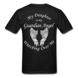 Daughter Guardian Angel Gildan Ultra Cotton Adult T-Shirt - black