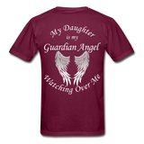 Daughter Guardian Angel Gildan Ultra Cotton Adult T-Shirt - burgundy