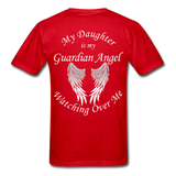 Daughter Guardian Angel Gildan Ultra Cotton Adult T-Shirt - red