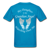 Daughter Guardian Angel Gildan Ultra Cotton Adult T-Shirt - turquoise