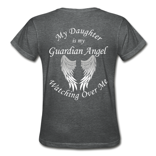 Daughter Guardian Angel Gildan Ultra Cotton Ladies T-Shirt (CK1366) - deep heather