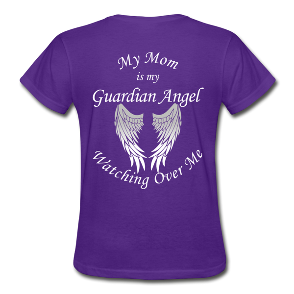 Mom Guardian Angel Gildan Ultra Cotton Ladies T-Shirt (CK1368) - purple