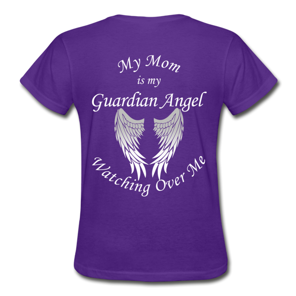Mom Guardian Angel Gildan Ultra Cotton Ladies T-Shirt (CK1368) - purple