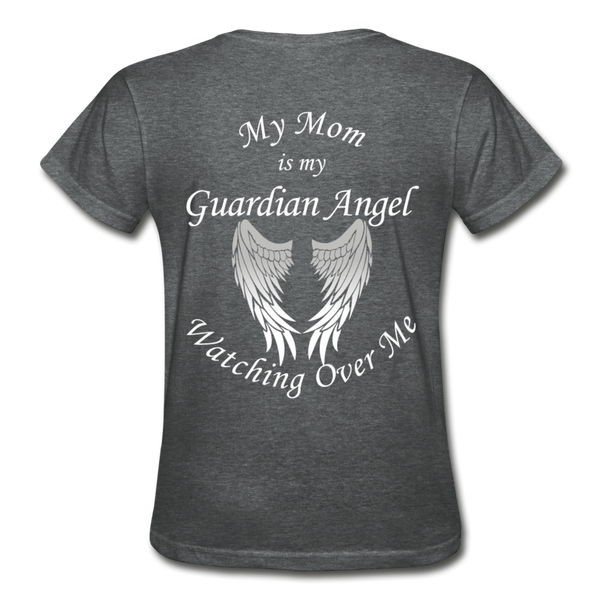 Mom Guardian Angel Gildan Ultra Cotton Ladies T-Shirt (CK1368) - deep heather