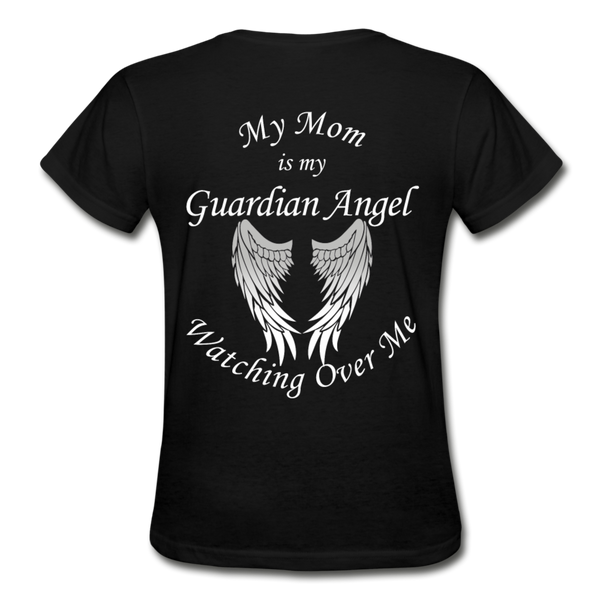 Mom Guardian Angel Gildan Ultra Cotton Ladies T-Shirt (CK1368) - black