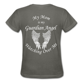 Mom Guardian Angel Gildan Ultra Cotton Ladies T-Shirt (CK1368) - charcoal