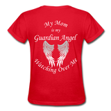 Mom Guardian Angel Gildan Ultra Cotton Ladies T-Shirt (CK1368) - red