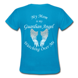 Mom Guardian Angel Gildan Ultra Cotton Ladies T-Shirt (CK1368) - turquoise