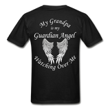 Grandpa Guardian Angel Gildan Ultra Cotton Adult T-Shirt (CK1370) - black