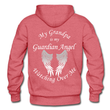 Grandpa Guardian Angel Gildan Heavy Blend Adult Hoodie (Ck1371) - heather red