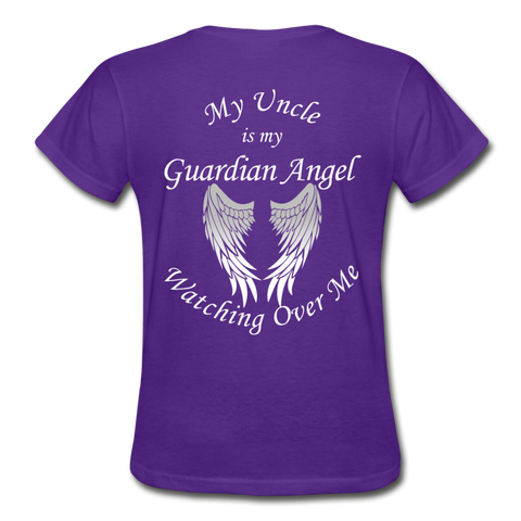 Uncle Guardian Angel Gildan Ultra Cotton Ladies T-Shirt (CK1372) - purple