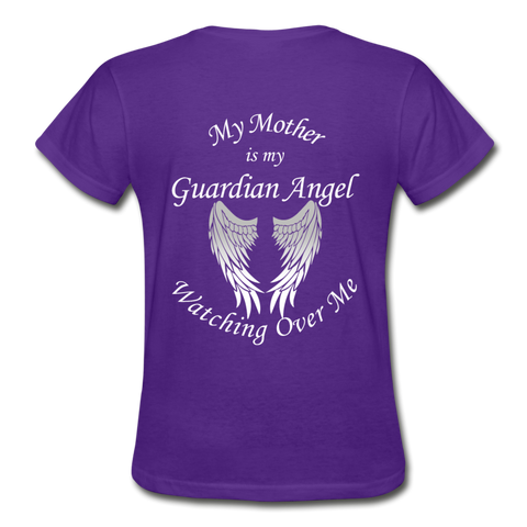 Mother Guardian Angel Gildan Ultra Cotton Ladies T-Shirt (CK1374) - purple