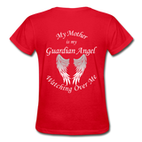 Mother Guardian Angel Gildan Ultra Cotton Ladies T-Shirt (CK1374) - red