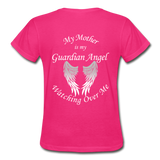 Mother Guardian Angel Gildan Ultra Cotton Ladies T-Shirt (CK1374) - fuchsia