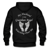Husband Guardian Angel  Gildan Heavy Blend Adult Hoodie (Ck1377) - black