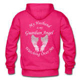 Husband Guardian Angel  Gildan Heavy Blend Adult Hoodie (Ck1377) - fuchsia