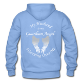 Husband Guardian Angel  Gildan Heavy Blend Adult Hoodie (Ck1377) - carolina blue
