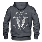 Husband Guardian Angel  Gildan Heavy Blend Adult Hoodie (Ck1377) - charcoal gray
