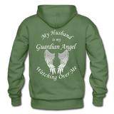 Husband Guardian Angel  Gildan Heavy Blend Adult Hoodie (Ck1377) - military green