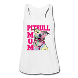 Pitbull Mom Women's Flowy Tank Top by Bella (CK1378) - white