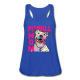 Pitbull Mom Women's Flowy Tank Top by Bella (CK1378) - royal blue