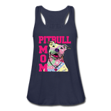 Pitbull Mom Women's Flowy Tank Top by Bella (CK1378) - navy