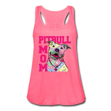 Pitbull Mom Women's Flowy Tank Top by Bella (CK1378) - neon pink