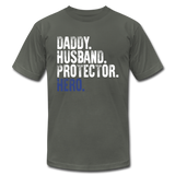 Daddy Husband Protector Hero Men's Jersey T-Shirt (CK1018) - asphalt