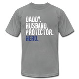 Daddy Husband Protector Hero Men's Jersey T-Shirt (CK1018) - slate