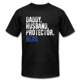 Daddy Husband Protector Hero Men's Jersey T-Shirt (CK1018) - black