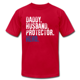 Daddy Husband Protector Hero Men's Jersey T-Shirt (CK1018) - red