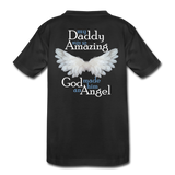 Daddy Amazing Angel Kids' Premium T-Shirt (CK1381) - black